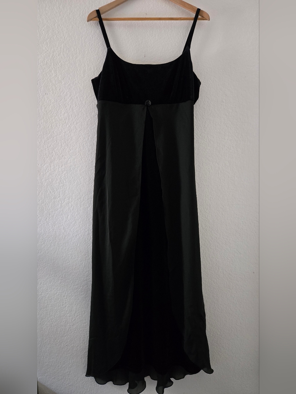 Vintage AGB Dress Byer California Black Dress With Flowy Chiffon Skirt Layer
